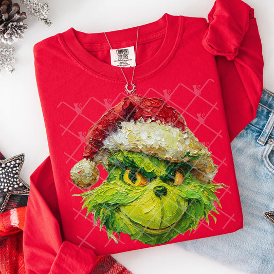 Hand Painted Green Guy #2782 DTF Transfer