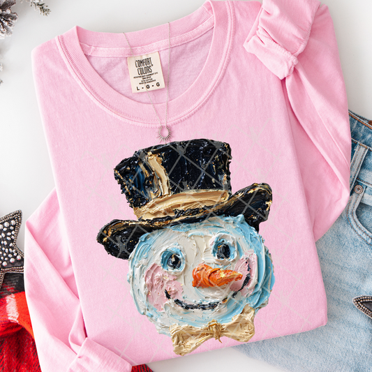 Hand Painted Snowman #2798 DTF Transfer