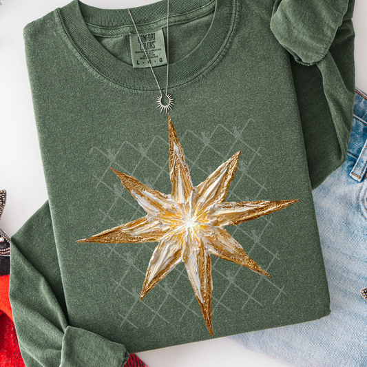 Hand Painted Star Of Bethlehem #2799 DTF Transfer