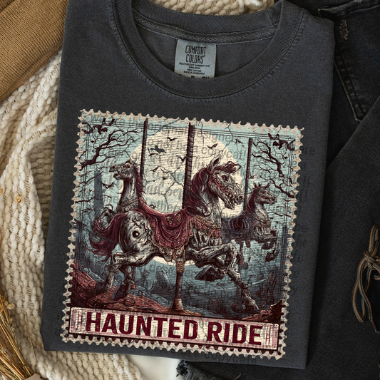 Haunted Ride Vintage Stamp #2311 DTF Transfer