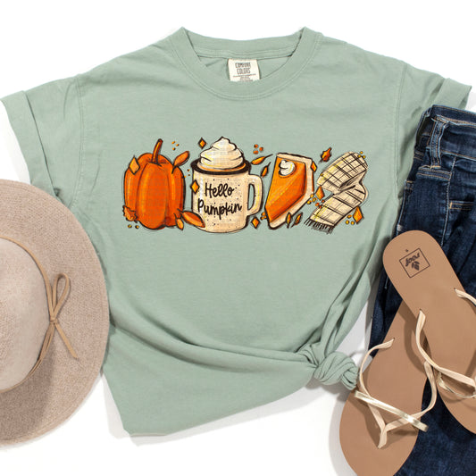Hello Pumpkin Fall Favorites #0031 DTF Transfer