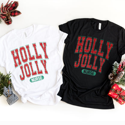 Holly Jolly Nurse DTF Transfer