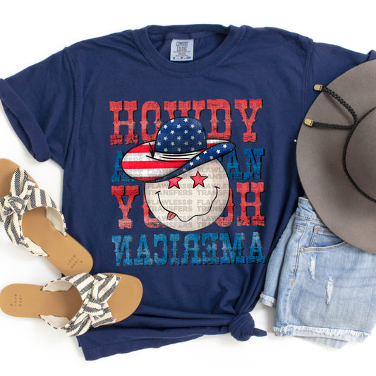 Howdy American #2121 DTF Transfer