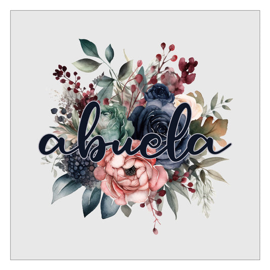 Abuela Navy Floral DTF Transfer, Ready For Press, Direct To Film, Transfer For Shirts, Tshirt Transfers, Grandma DTF Transfers, Mothers Day