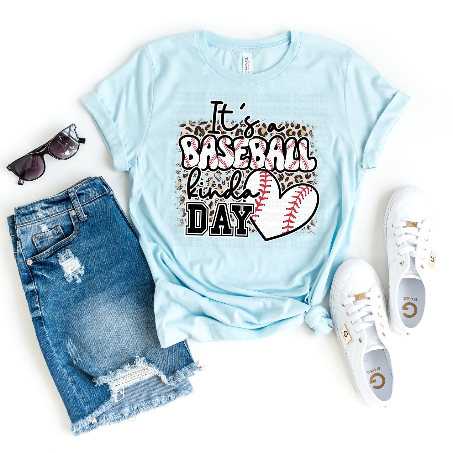 Its A Baseball Kinda Day - Leopard Print DTF Transfer