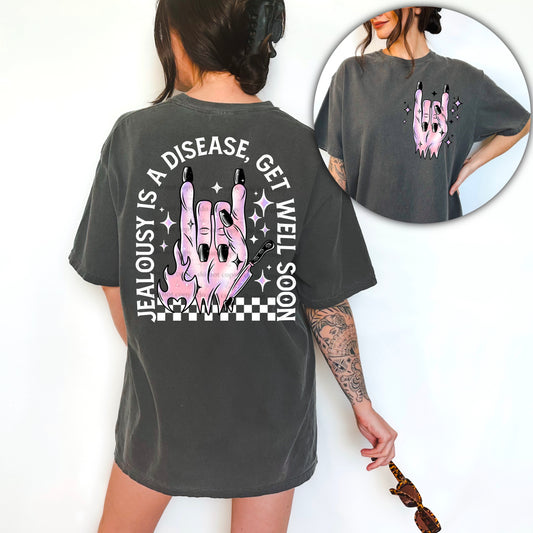 Jealousy Is A Disease Get Well Soon DTF Transfer - Pocket and Back Print SET