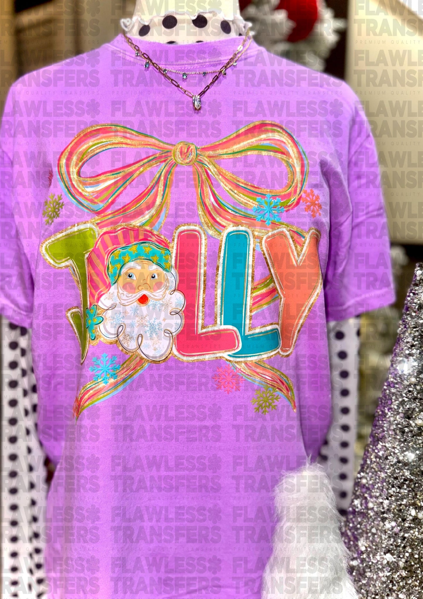 Jolly Coquette Bow #2844 DTF Transfer