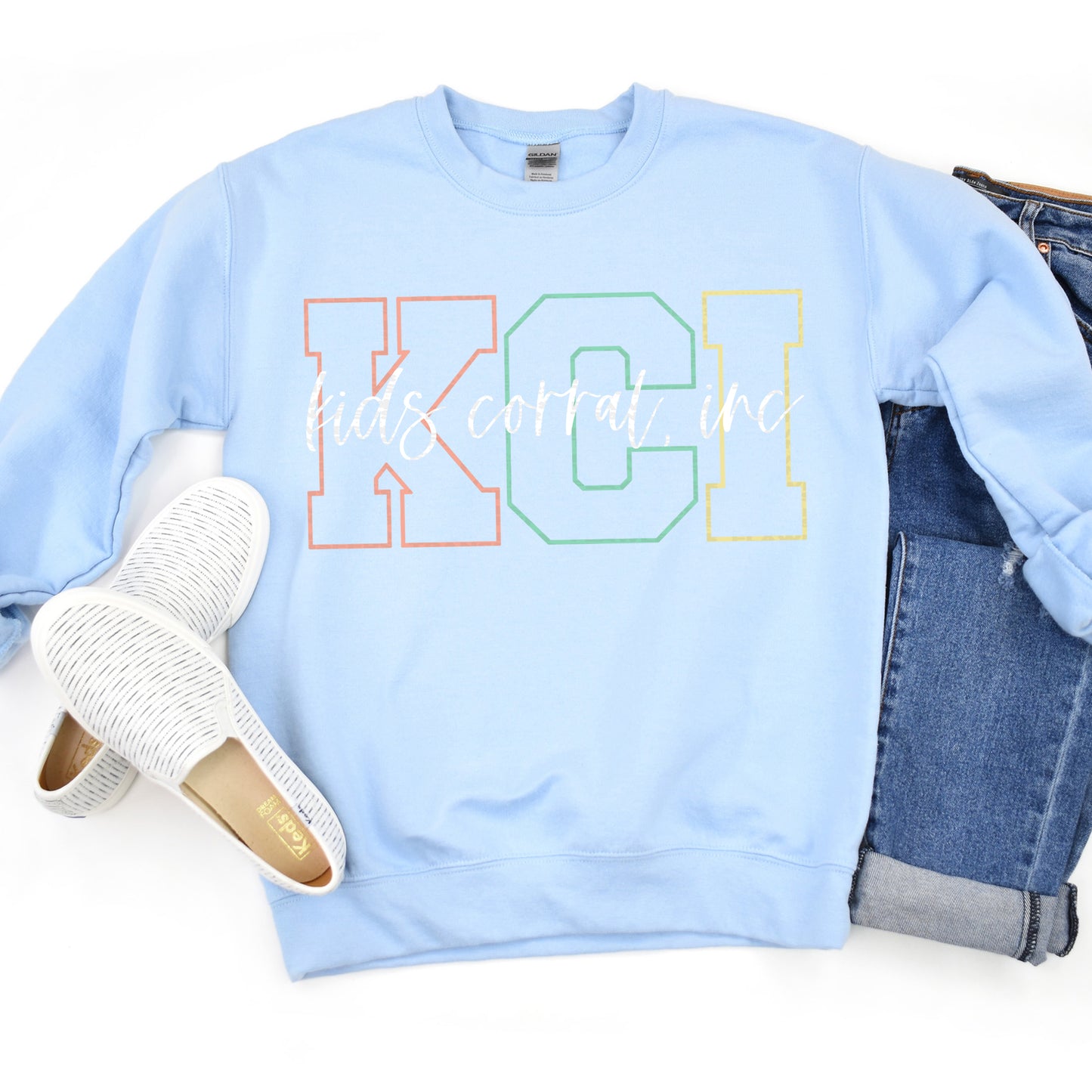 KCI Kids Corral Inc Colorful Collegiate Letters DTF Transfer