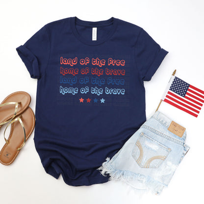Land Of The Free Home Of The Brave #0053 DTF Transfer