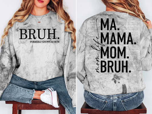 Ma Mama Mom Bruh DTF Transfer - Pocket and Back Print SET