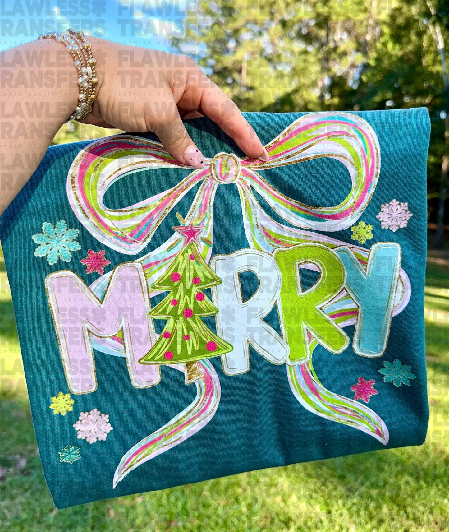 Merry Coquette Bow #2853 DTF Transfer