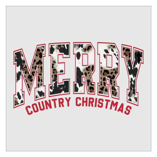 Merry Country Christmas DTF Transfer
