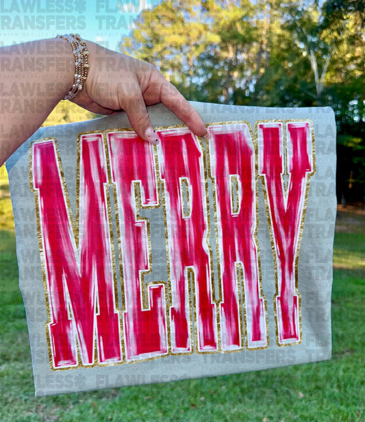 Merry Gold Outline #2856 DTF Transfer