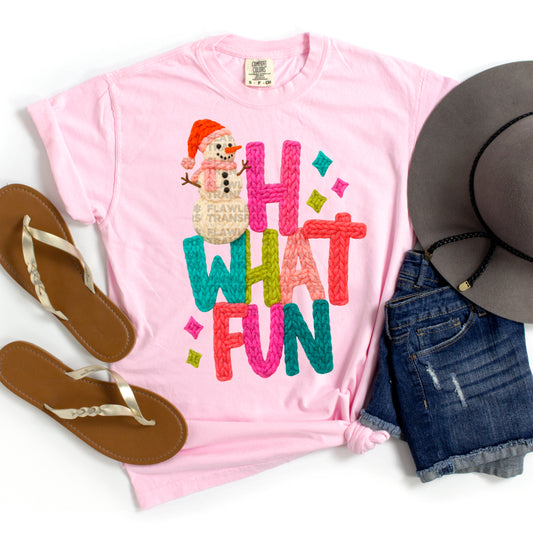 Oh What Fun Faux Yarn #2868 DTF Transfer