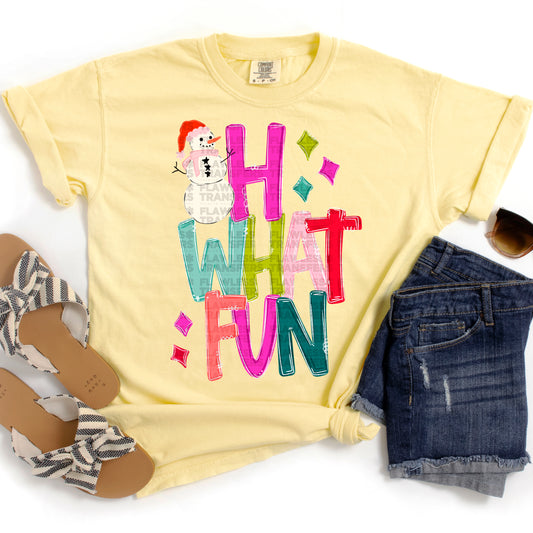 Oh What Fun No Glitter #2869 DTF Transfer