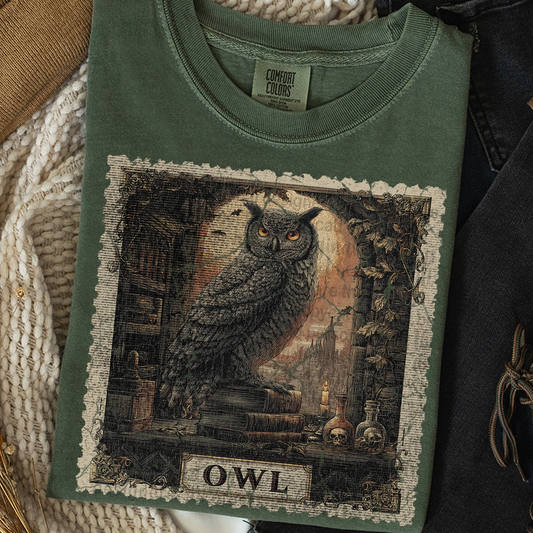 Owl Vintage Stamp #2318 DTF Transfer