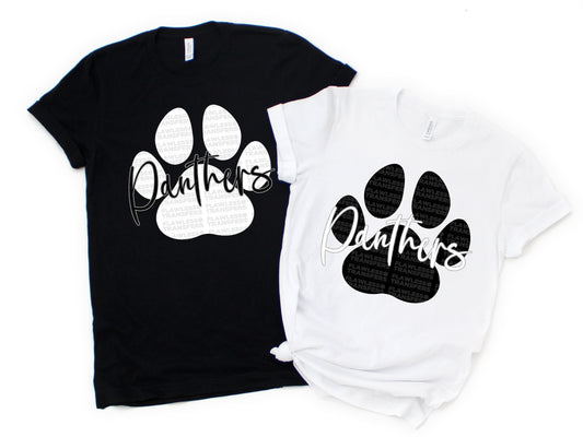 Panthers Paw Print DTF Transfer