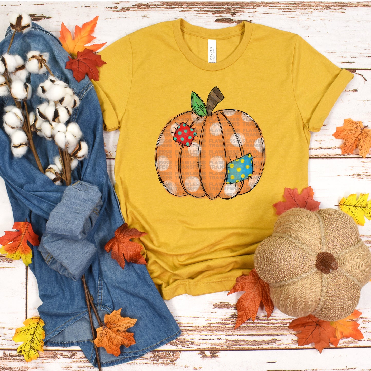 Patched Pumpkin #2276 DTF Transfer