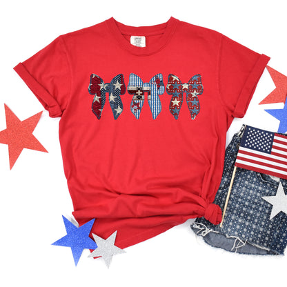 Patriotic Bow Coquette #0065 DTF Transfer