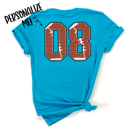 Personalize Football Numbers DTF Transfer