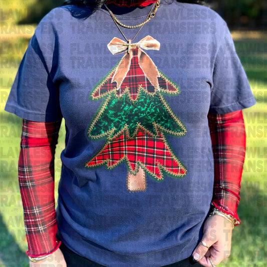 Plaid Christmas Tree #2873 DTF Transfer