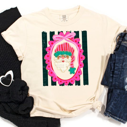 Preppy Frame Black Santa #2876 DTF Transfer