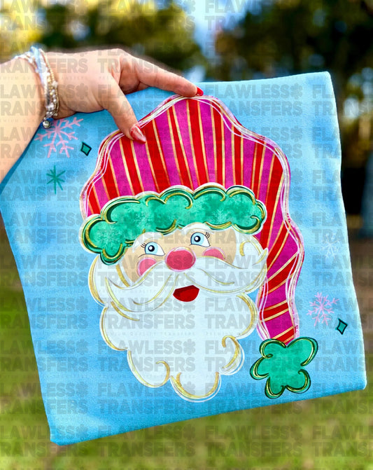 Preppy White Santa #2879 DTF Transfer