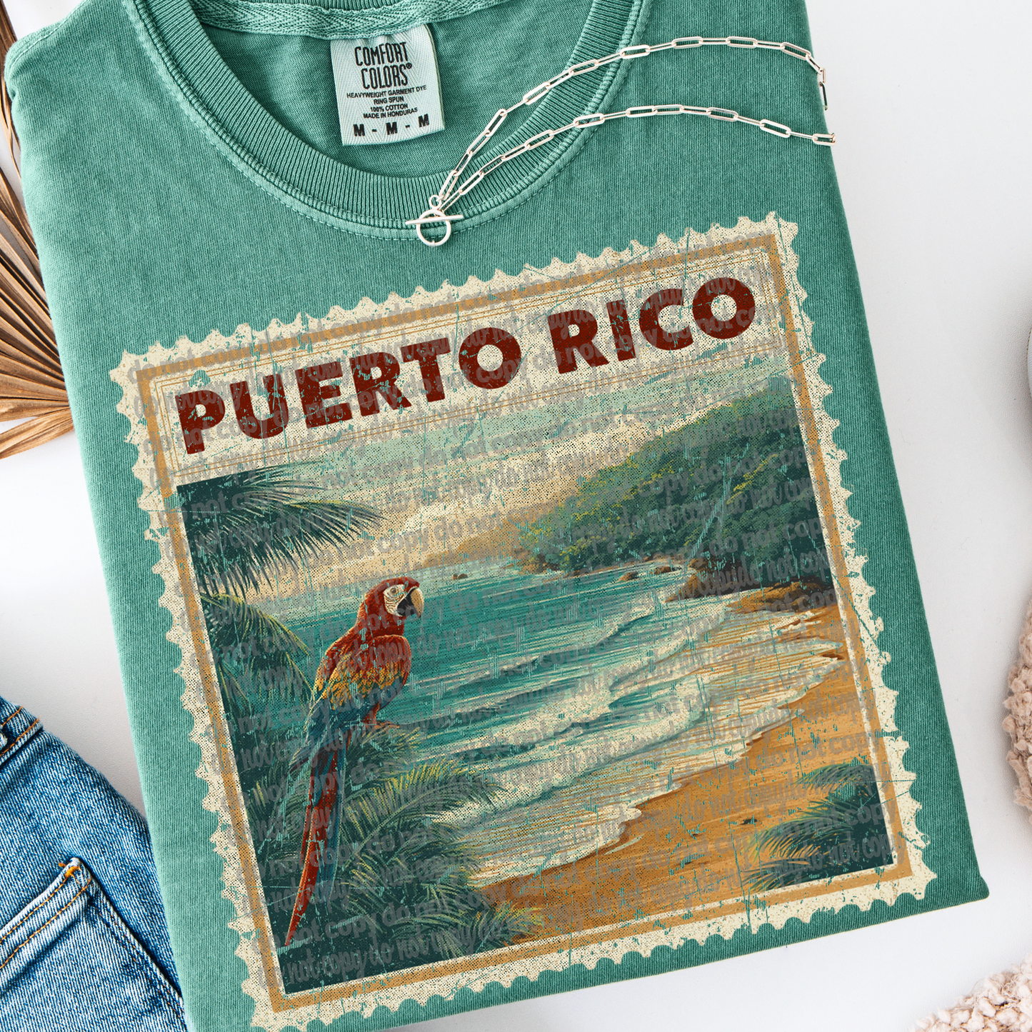 Puerto Rico Vintage Stamp DTF Transfer