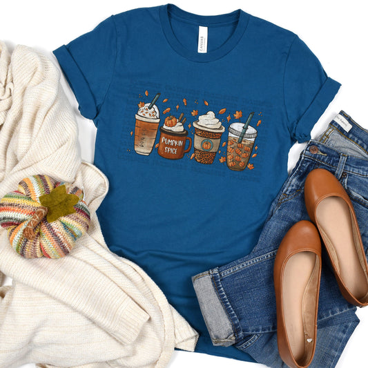 Pumpkin Spice Leopard Print Coffee Latte DTF Transfer