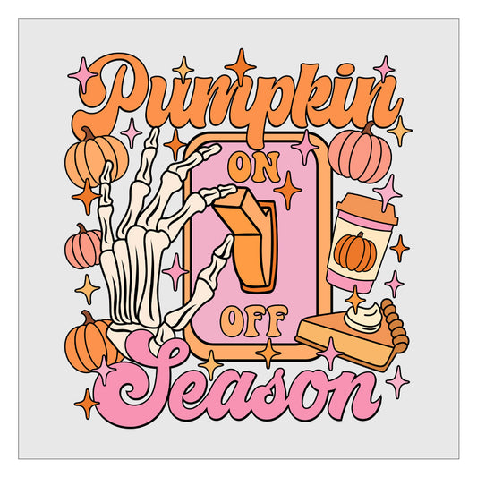 Pumpkin Season Switch On DTF Transfer