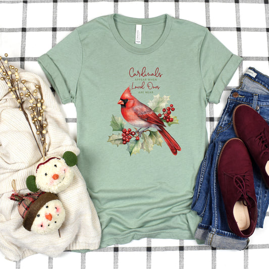 Red Cardinals Appear When Loved Ones Are Near - Design 2 DTF Transfer