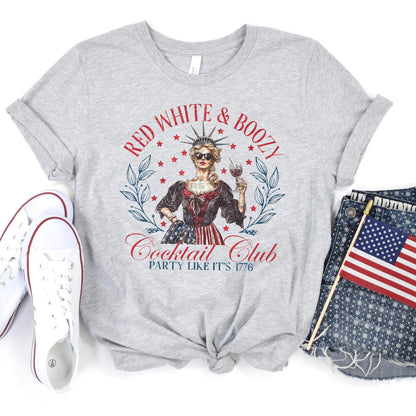 Red White And Boozy Cocktail Club #0070 DTF Transfer