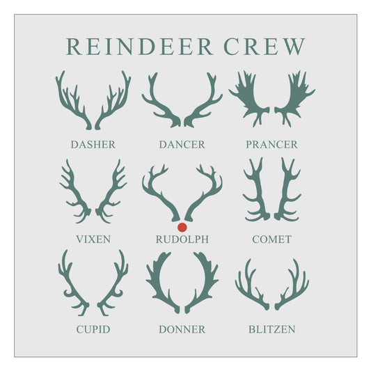 Reindeer Crew Antlers DTF Transfer
