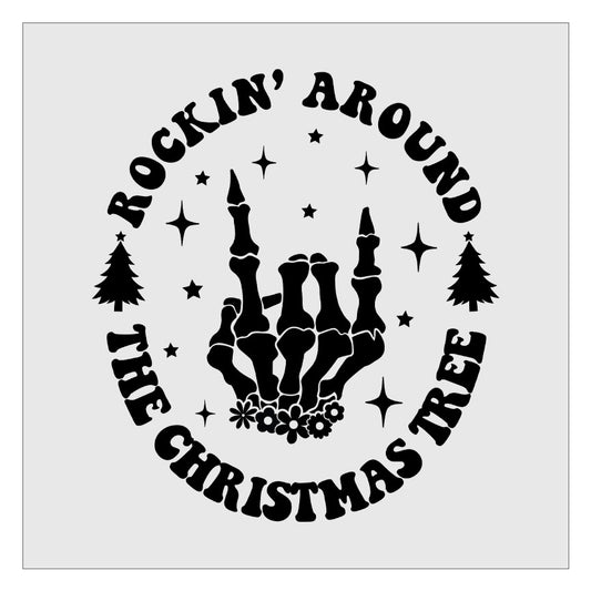 Rockin Around the Christmas Tree - Skeleton DTF Transfer