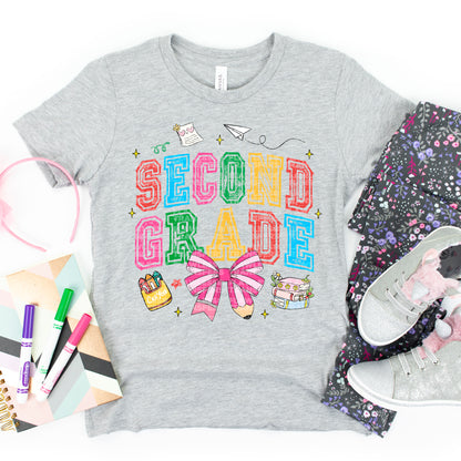 Bright Color Doodles Back To School #2200 DTF Transfer