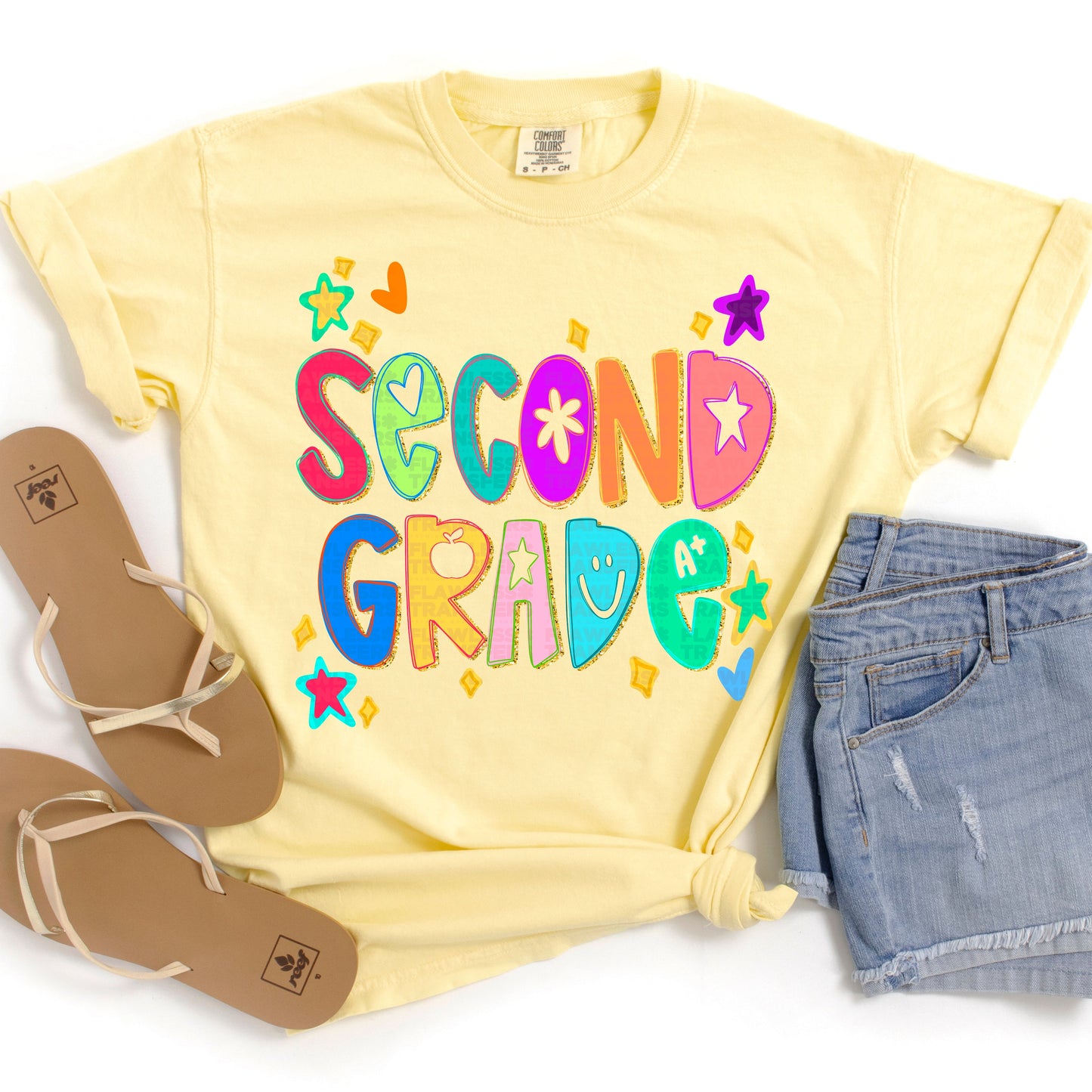 All Grades Back To School Doodles With Glitter #2252 DTF Transfer