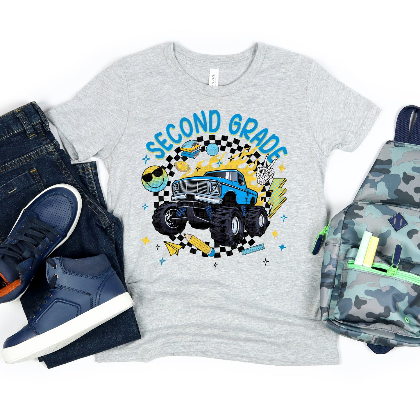 Blue Truck Back To School #2204 DTF Transfer