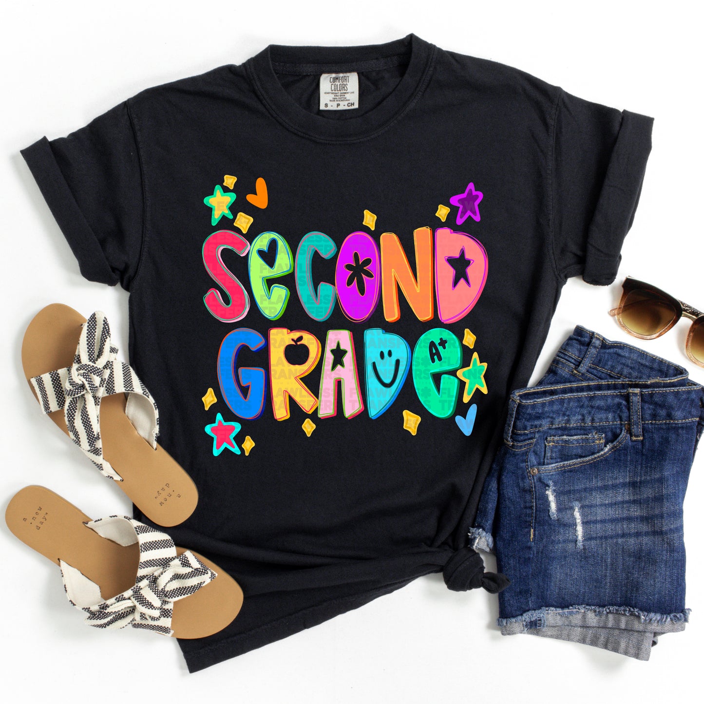 All Grades Back To School Doodles No Glitter #2254 DTF Transfer