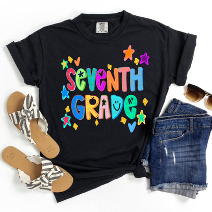 All Grades Back To School Doodles No Glitter #2254 DTF Transfer