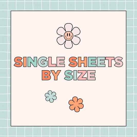 Custom Single Sheets By Size