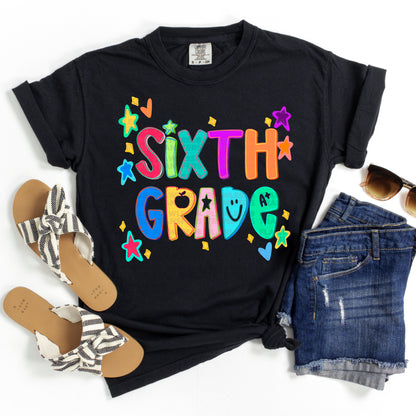 All Grades Back To School Doodles No Glitter #2254 DTF Transfer