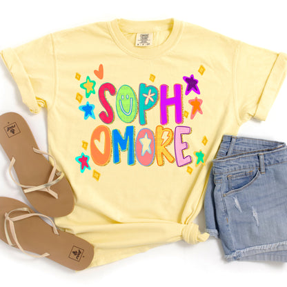 All Grades Back To School Doodles With Glitter #2252 DTF Transfer