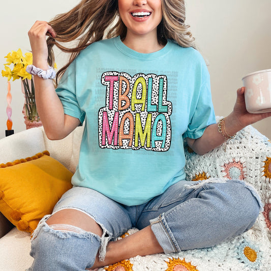 TBall Mama Bright Color Doodle Dalmatian Dots DTF Transfer
