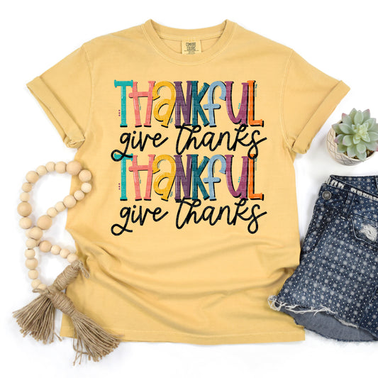 Thankful Give Thanks #2407 DTF Transfer
