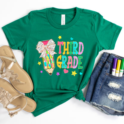 Preppy Pencil Coquette Bow Back To School #2197 DTF Transfer
