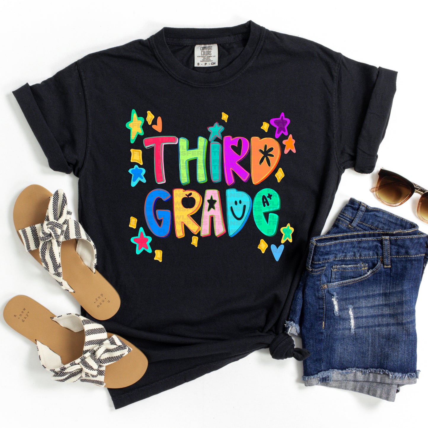 All Grades Back To School Doodles No Glitter #2254 DTF Transfer