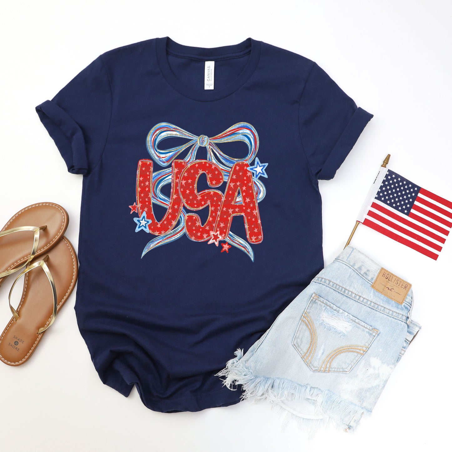 USA Coquette Bow #2107 DTF Transfer