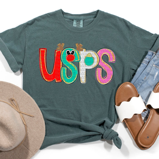 USPS - Merry Everything Alpha Font DTF Transfer
