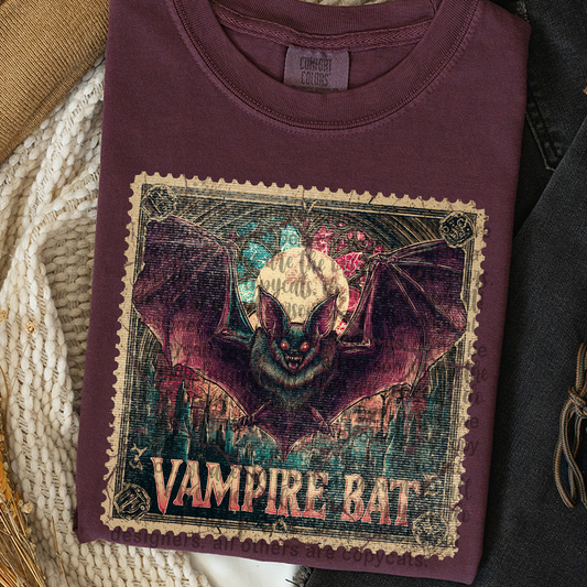 Vampire Bat Vintage Stamp #2328 DTF Transfer