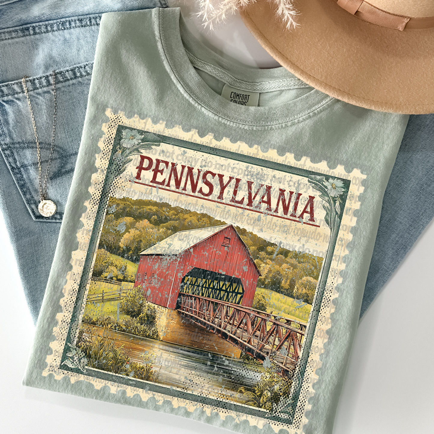 Pennsylvania Vintage Stamp DTF Transfer